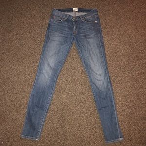 Hudson, medium wash women’s skinny jeans